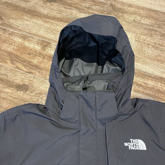 The North Face Dryvent Mono Mountain Jacket Mens Medium Black Hooded Outdoor - Picture 10 of 16